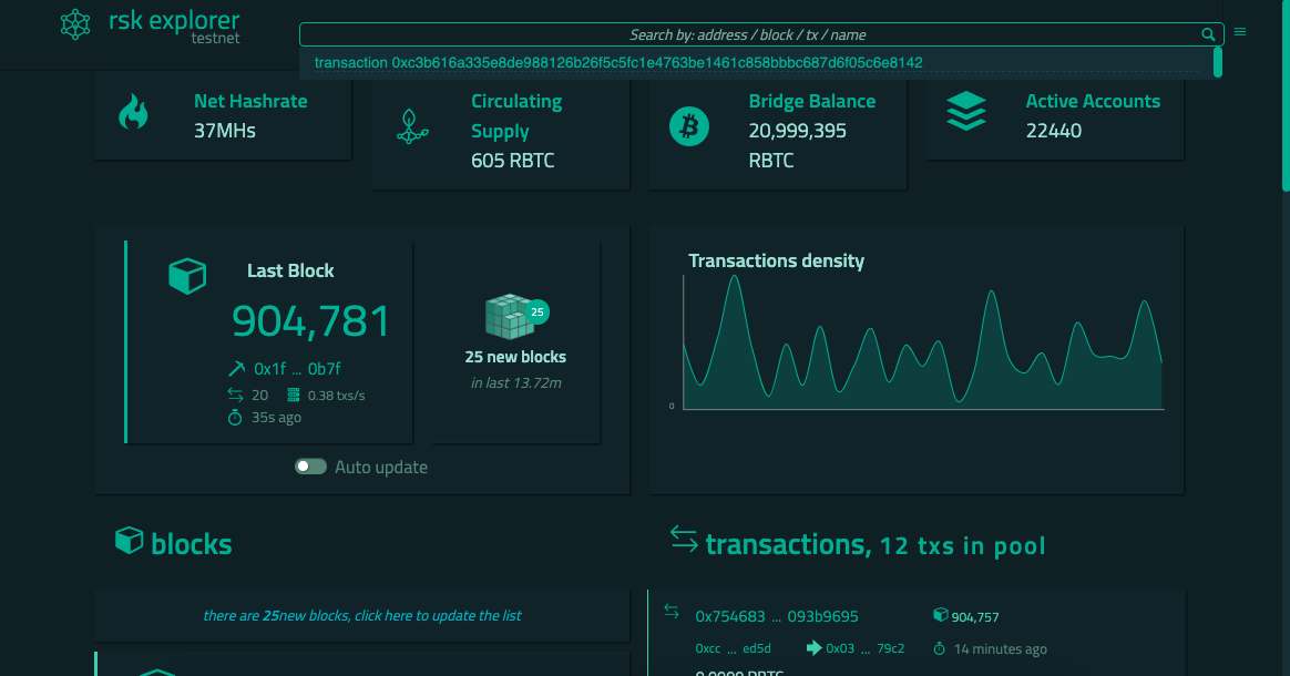 Testnet Explorer